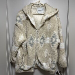 Zip Up Aztec / Tribal Hooded Jacket